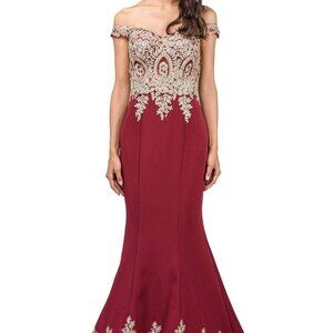 NWT Dancing Queen 9946 Evening Dress Nude Size S